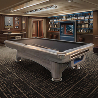 Billard professionnel S.Q.F 9FT pour la maison, 6ème génération, en bois massif, avec tapis vert et noir, ardoise et retour de balles