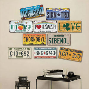 Letreros <span class=keywords><strong>de</strong></span> Metal Personalizados con Diseño <span class=keywords><strong>de</strong></span> Automóviles, Estilo Retro Vintage, Decoración <span class=keywords><strong>de</strong></span> Pared para Casa <span class=keywords><strong>de</strong></span> Campo, Temática <span class=keywords><strong>de</strong></span> Números <span class=keywords><strong>de</strong></span> Automóvil, Placas <span class=keywords><strong>de</strong></span> Matrícula Impresas - Product Image 3