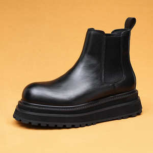 Zapatos Clásicos hasta el Tobillo y hasta la Rodilla con Parte Superior de Cuero Genuino y Suela de Goma Antideslizante, Ideales para Negocios y Vacaciones - Product Image 5