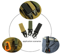 Porte-clés pour sac à dos, ceinture de service, accessoires tactiques, mousqueton EDC en métal avec boucle de sangle Molle