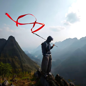 Qiwang Hiking Pole <b>Ribbon</b> 4cm X 22m <b>Red</b> For Summit Photography Outdoor Gear - Product Image 2