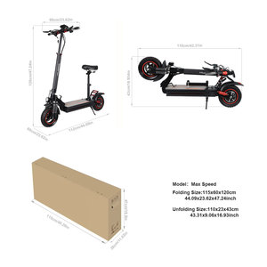 Patinete Eléctrico Todoterreno KUGOO de Máxima Velocidad <span class=keywords><strong>con</strong></span> Motor sin Escobillas de 600W 42KM/H, E-Scooter Plegable de 10 Pulgadas <span class=keywords><strong>con</strong></span> <span class=keywords><strong>Asiento</strong></span> Desmontable - Product Image 5