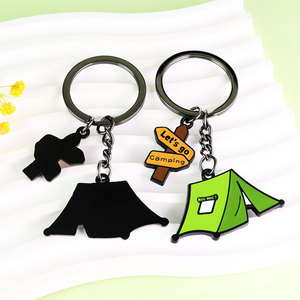 Cắm trại Keychain kim loại bền ngoài trời vòng chìa khóa không thấm nước cho Cắm Trại Đi Bộ Đường Dài du lịch Backpacking bánh phụ kiện tùy chỉnh - Product Image 5