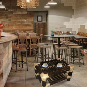 Outdoor Handmade <b>Bamboo</b> Minimalist Dark Brown Coffee <b>Table</b> for Restaurant Bistro Home Furniture Wholesale Bulk Sale - Product Image 1
