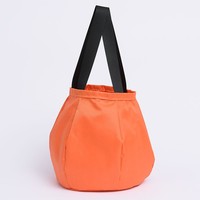 Holdfly Panier à bonbons d'Halloween en coton vierge avec LED, personnalisable avec nom, sac réutilisable lumineux pour bonbons et trucs ou tracaux, vente en gros