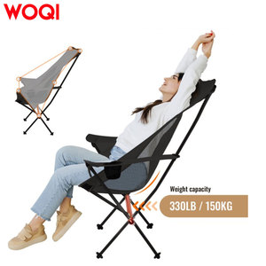 Silla plegable Woqi ligera, portátil, con respaldo alto y bolsa de almacenamiento para viajes al aire libre, pesca y uso en exteriores. - Product Image 5