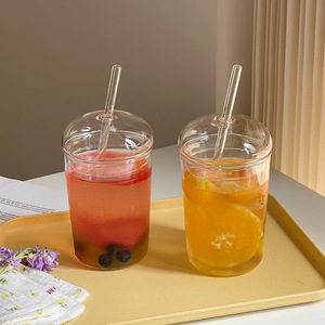 Seaygift personnalisé créatif 16oz clair café glacé smoothie <span class=keywords><strong>milkshake</strong></span> tasse tasse dôme couvercle crème glacée verre <span class=keywords><strong>gobelet</strong></span> tasses avec paille - Product Image 2