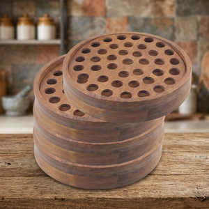 Bandeja de comunión de madera hecha a mano con portavasos para Misa de iglesia y servicios religiosos disponibles para la venta - Product Image 2