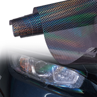 Film adhésif multi-styles pour phares de voiture, motif nid d'abeille caméléon, vinyle pur imperméable pour phares avant, feux arrière, feux antibrouillard, modification automobile