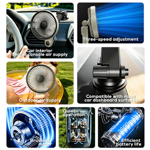 Ventilador de Mano Desmontable Pluska G16, Recargable de 3600mAh, 5 Velocidades, Fuerte Succión para Parabrisas y Tablero de Auto, para SUV, RV, Camioneta - Product Image 5
