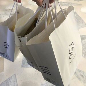 <b>Biodegradable</b> Takeaway Coffee Cup Holder Bags With Handle Eco-Friendly Kraft <b>Paper</b> Carrier Bags for Juice Bars and Boba Milk Tea - Product Image 4