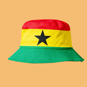 Chapeau Bob Respirant Anti-UV à Imprimé Numérique Drapeaux Canadiens et Paraguayens Rayés 2026 - Product Image 1