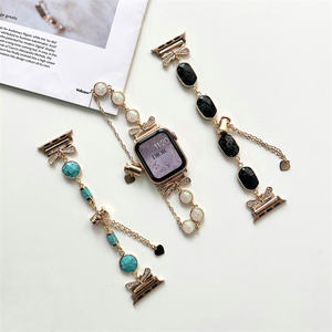 Correa de reloj con cuentas de gemas de energía, 41mm, pulsera de reloj de joyería para <span class=keywords><strong>Apple</strong></span> <span class=keywords><strong>Watch</strong></span> Series <span class=keywords><strong>8</strong></span> <span class=keywords><strong>45</strong></span> <span class=keywords><strong>mm</strong></span> - Product Image 1