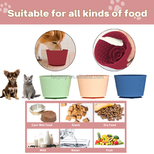 Mangeoire lente pour chien de qualité alimentaire fleur de silicone petit tapis à lécher pour animal de compagnie <span class=keywords><strong>Lickimat</strong></span> avec aspiration - Product Image 3