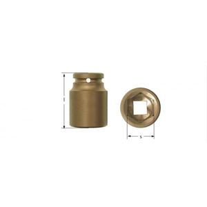 Ampco-CC4020A ซ็อกเก็ตกระแทก6จุด, ไดรฟ์1/2 '', บ่อน้ำลึก, อลูมิเนียมสีบรอนซ์ (เมตริก) - Product Image 1