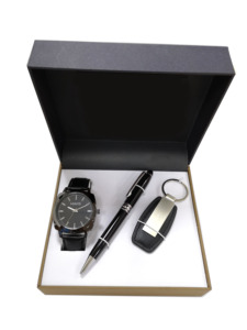 Bán Buôn Tinh Tế Chất Lượng Cha Xem Món Quà Đặt Món Quà Sinh Nhật Đèn Pin Bút Ví Vành Đai Thạch Anh Tùy Chỉnh Người Đàn Ông Đồng Hồ Thiết Lập - Product Image 5