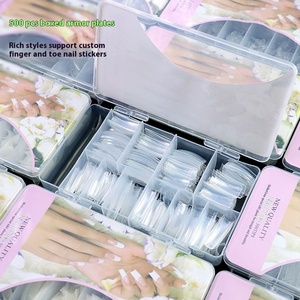 Siêu mỏng trong suốt mờ móng tay lời khuyên liền mạch đầy đủ một nửa Bìa pháp dài ngón tay ngắn móng chân mặc không có Nộp đơn yêu cầu - Product Image 3