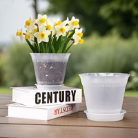 Nouveaux pots à fleurs pour plantes succulentes à bords festonnés - Jardinières en plastique robustes, durables et résistantes à la corrosion pour une utilisation sur bureau et au sol