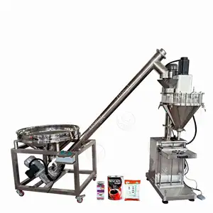Talcum jar can bag coffee milk protein spices powder bottle Vial Auger Powder Filling Machine Acrylic Powder Filling Machine