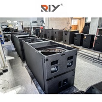 Système de sonorisation extérieur professionnel KS28 avec enceintes line array doubles de 18 pouces et caisson de basses passif