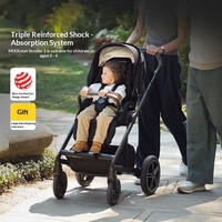Poussette tout-terrain Mixx Next à quatre roues avec châssis en alliage d'aluminium pliable et amortissement indépendant pour bébé