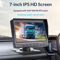 Écran LED 7 pouces, amplificateur de voiture, caméra embarquée avant et arrière 4K, autoradio Android, caméra de tableau de bord