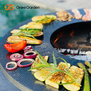 Brasero de Acero Corten para Decoración de Jardín con Función de Barbacoa, Alimentado con Leña, Certificado CE, Encendido Automático Duradero - Product Image 2