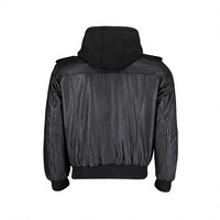 Veste bomber d'hiver pour femme en cuir véritable noir, coupe ajustée, à fermeture éclair, avec capuche, logo personnalisé OEM ODM, doublure en satin, polyester, style motard