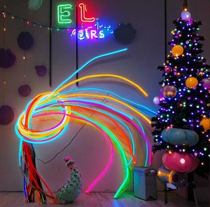 Cable <span class=keywords><strong>EL</strong></span> con inversor de cable <span class=keywords><strong>EL</strong></span> intermitente controlado por voz, adecuado para uso en bares/escenarios de KTV. Se ilumina al ritmo de la música. - Product Image 1