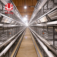 Cage à poules pondeuses de type H à 5 niveaux pour 200 oiseaux, cage en batterie entièrement automatique, équipement d'élevage avicole, poulailler galvanisé à chaud