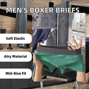 Caleçons Boxers Confortables et Élastiques pour Hommes, Taille Mi-Haute, Respirants, en Tissu Tricoté, Tailles Jeunesse M-3XL - Product Image 2