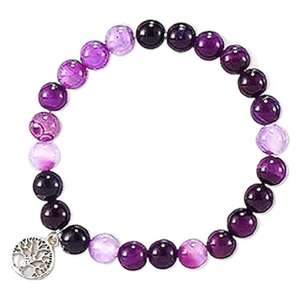Cuentas Unisex de moda de 8mm, piedra solar de apatita, cuerda elástica, pulsera de la suerte, piedras semipreciosas naturales, cristal de ágata - Product Image 5