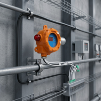 Détecteur d'alarme de gaz combustible de type pointe orange Maden avec affichage numérique LED, alarme sonore et visuelle, en alliage d'aluminium pour usage industriel