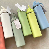 Nouvelle gourde populaire 2024, 750 ml, vente en gros, gourde chic, thermos, flacons isothermes, gourde à eau de 24 oz avec paille