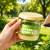 Pot filtrant en plastique pour yaourt grec avec couvercle, réutilisable, qualité alimentaire, pour la préparation de yaourt maison