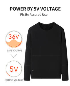 Conjunto de Ropa Interior Térmica para Hombre, 95% Algodón, 5% Elastano, Cálida para Invierno, con Carga USB, Batería Recargable, Traje Térmico con Calefacción - Product Image 2