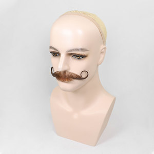 <span class=keywords><strong>Baffi</strong></span> e Barba <span class=keywords><strong>Finti</strong></span> in Capelli Umani, Completamente Annodati a Mano, Riutilizzabili, con Pizzo Invisibile per Uomini, per Costumi, Cosplay, Film, Feste e Trucco - Product Image 5