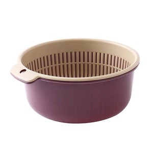 Double Layer Plastic Colander Strainer Set For Kitchen Vegetable Fruit Washing Drain <b>Basket</b> - Product Image 5