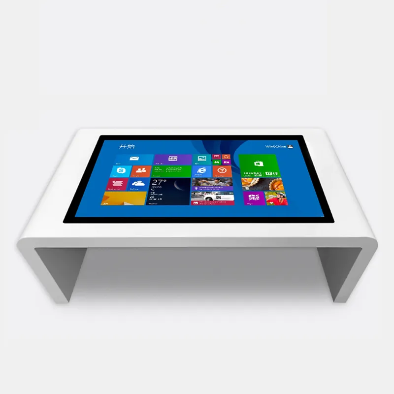 Mesa inteligente interactiva con pantalla táctil LCD, quiosco para mesa de cafetería/Conferencia