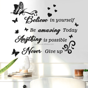 Simple <span class=keywords><strong>proverbe</strong></span> étranger Slogan inspirant autocollant mural Studio porche chambre décoration papier peint autocollant mural auto-adhésif - Product Image 3