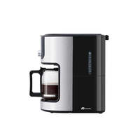 Cafetera de Goteo Programable Anbolife de 1.2L, 1050W, Doble Voltaje, Temporizador de 24H, Pantalla LCD, Acero Inoxidable con Molinillo de Granos Extraíble