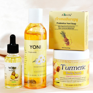 Kit de Soins d'<span class=keywords><strong>Hygiène</strong></span> Féminine : Gel <span class=keywords><strong>Intime</strong></span> Lavant, Huile Yoni Fraîcheur et Gommage Corps au Curcuma pour Usage Quotidien - Product Image 3