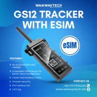 Traceur GPS WANWAY IP67 étanche anti-brouillage avec carte eSIM, gestion de flotte, suivi en temps réel, fonction de coupure moteur à distance