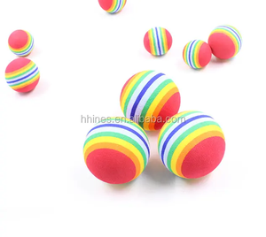 Bola de juguete de peluche suave de espuma EVA para aliviar el estrés de entrenamiento redondo arcoíris multicolor de práctica promocional de alta densidad de 6cm - Product Image 5