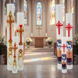 Bougies chrétiennes blanches pour l'église, la célébration de Pâques, les rituels religieux, la prière, l'autel, la <span class=keywords><strong>d</strong></span>évotion spirituelle, fournitures en <span class=keywords><strong>cire</strong></span> <span class=keywords><strong>d</strong></span>'<span class=keywords><strong>abeille</strong></span> - Product Image 6