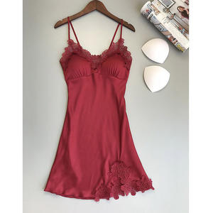 Falda sexy de seda de hielo de manga corta de verano para mujer de estilo caliente <span class=keywords><strong>2020</strong></span> - Product Image 1