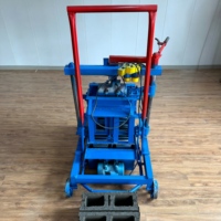 Machine mobile compacte DF2-45 pour la fabrication de pavés, moteur 1,1 kW, moule personnalisable pour sable et cendres volantes, idéale pour la construction flexible sur site
