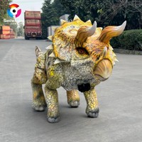 Réplica de Criatura Prehistórica Inteligente para Entretenimiento al Aire Libre, Triceratops Mecánico de Cuatro Patas, Robot Dinosaurio de Tamaño Real
