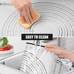 Ensemble de tapis de cuisson antidérapants en silicone résistant à la chaleur, tapis à pâtisserie pour pétrir la pâte, passe au lave-vaisselle, outil de cuisine - Product Image 5