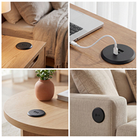 Prise de courant industrielle intégrée 65W 3A USB-C et Type-C avec 2 ports, ignifuge, pour hôpital/bureau/canapé